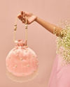 Mohey Women Pink Elegance Art Silk Potli Bag