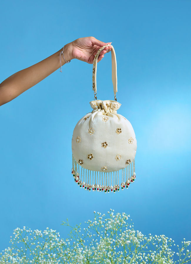 Mohey Women Ethereal White Evening Bag
