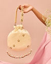 Mohey Women Glistening Cream Celebration Bag