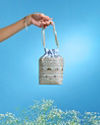 Mohey Women Enchanting Grey Silk Potli Bag