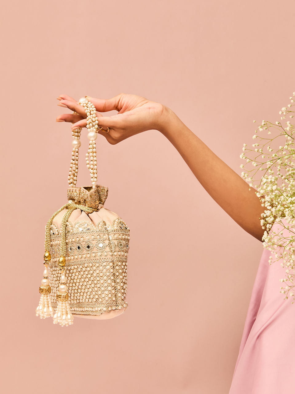 Mohey Women Purple Majestic Elegance Potli Bag