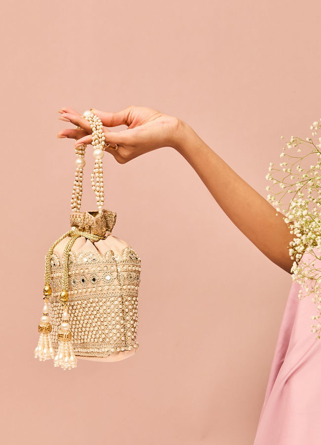 Mohey Women Purple Majestic Elegance Potli Bag