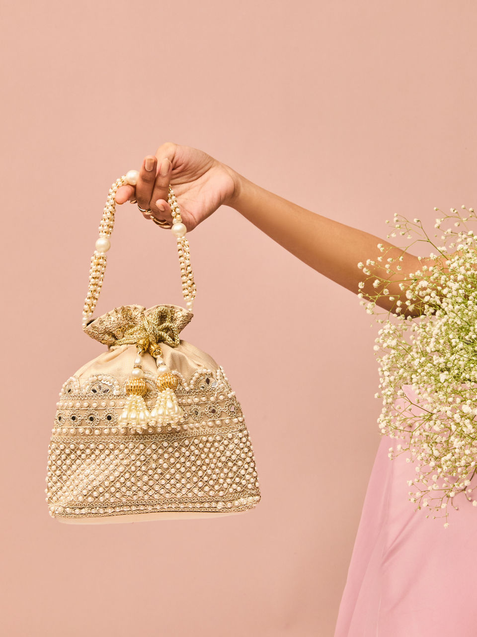 Mohey Women Exquisite Gold Bag