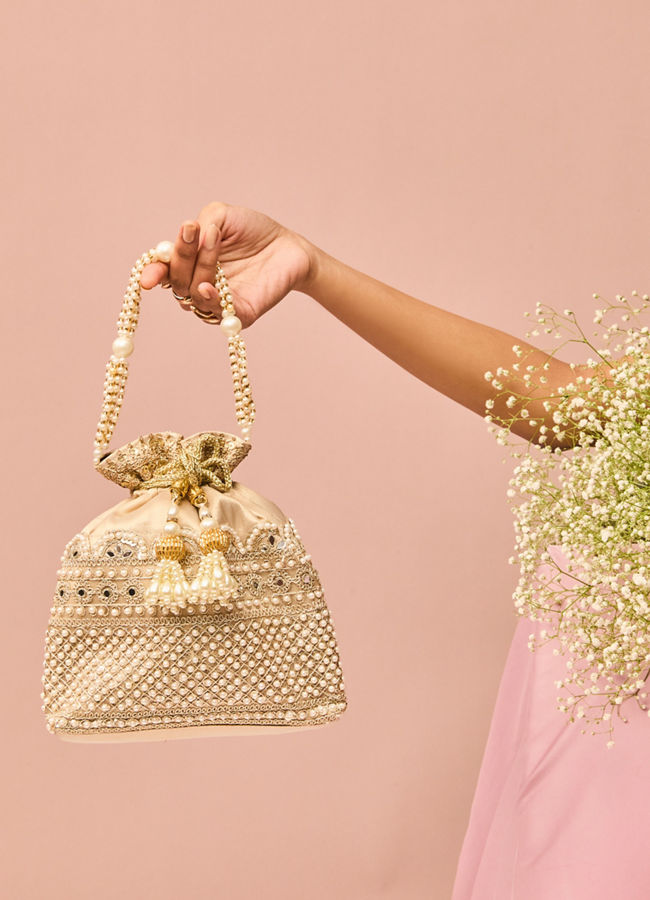 Mohey Women Exquisite Gold Bag