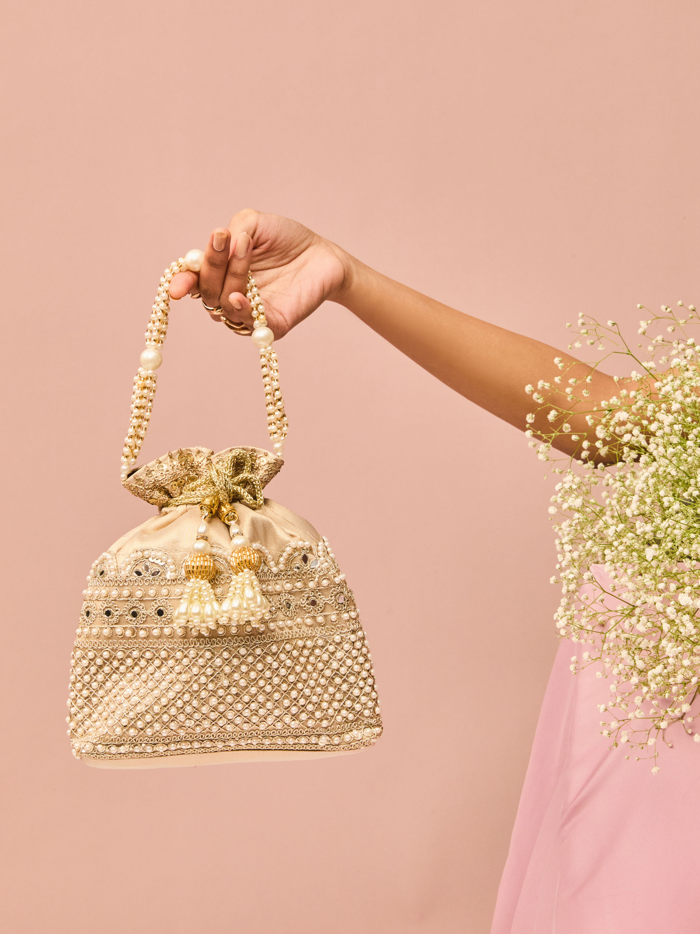 Mohey Women Exquisite Gold Bag