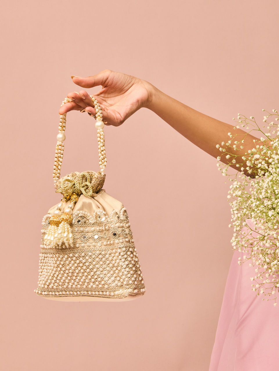 Mohey Women Exquisite Gold Bag