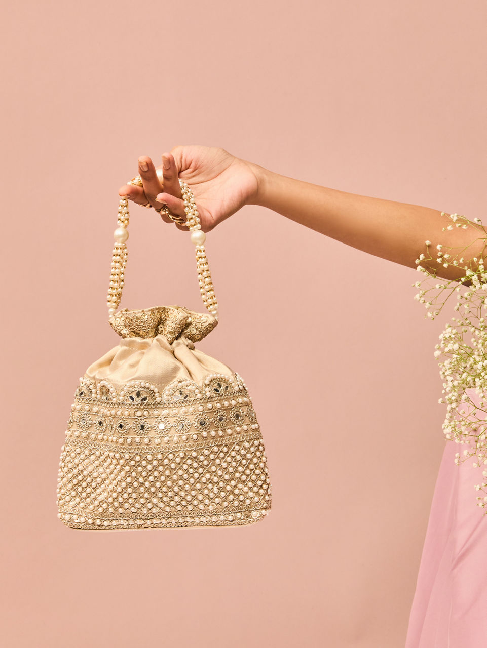 Mohey Women Exquisite Gold Bag