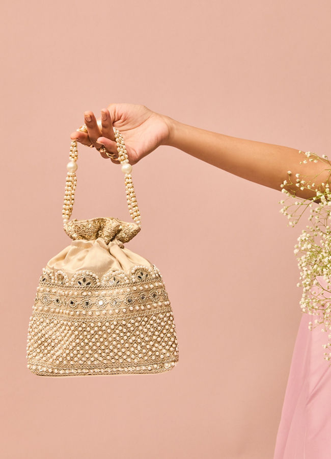 Mohey Women Exquisite Gold Bag