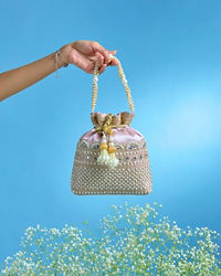 Mohey Women Dusty Pink Elegance Potli Bag