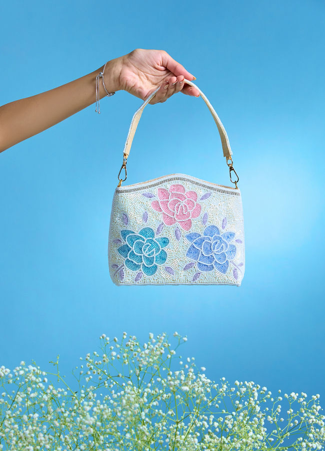 Mohey Women Elegant Cream Potli Bag