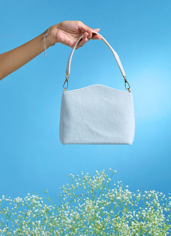 Mohey Women Elegant Cream Potli Bag