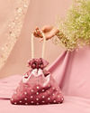 Mohey Women Dusty Pink Velvet Potli Bag