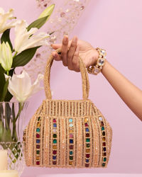Mohey Women Beige Elegance Potli Bag