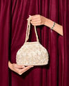 Mohey Women Elegant Cream Silk Bag