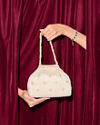 Mohey Women Elegant Cream Silk Bag