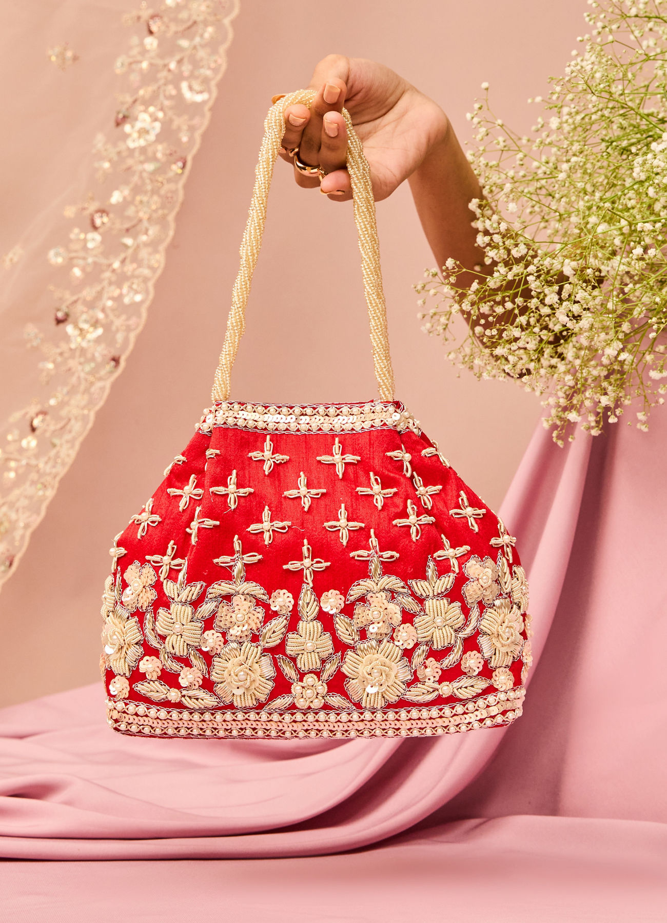Mohey Women Festive Red Bag