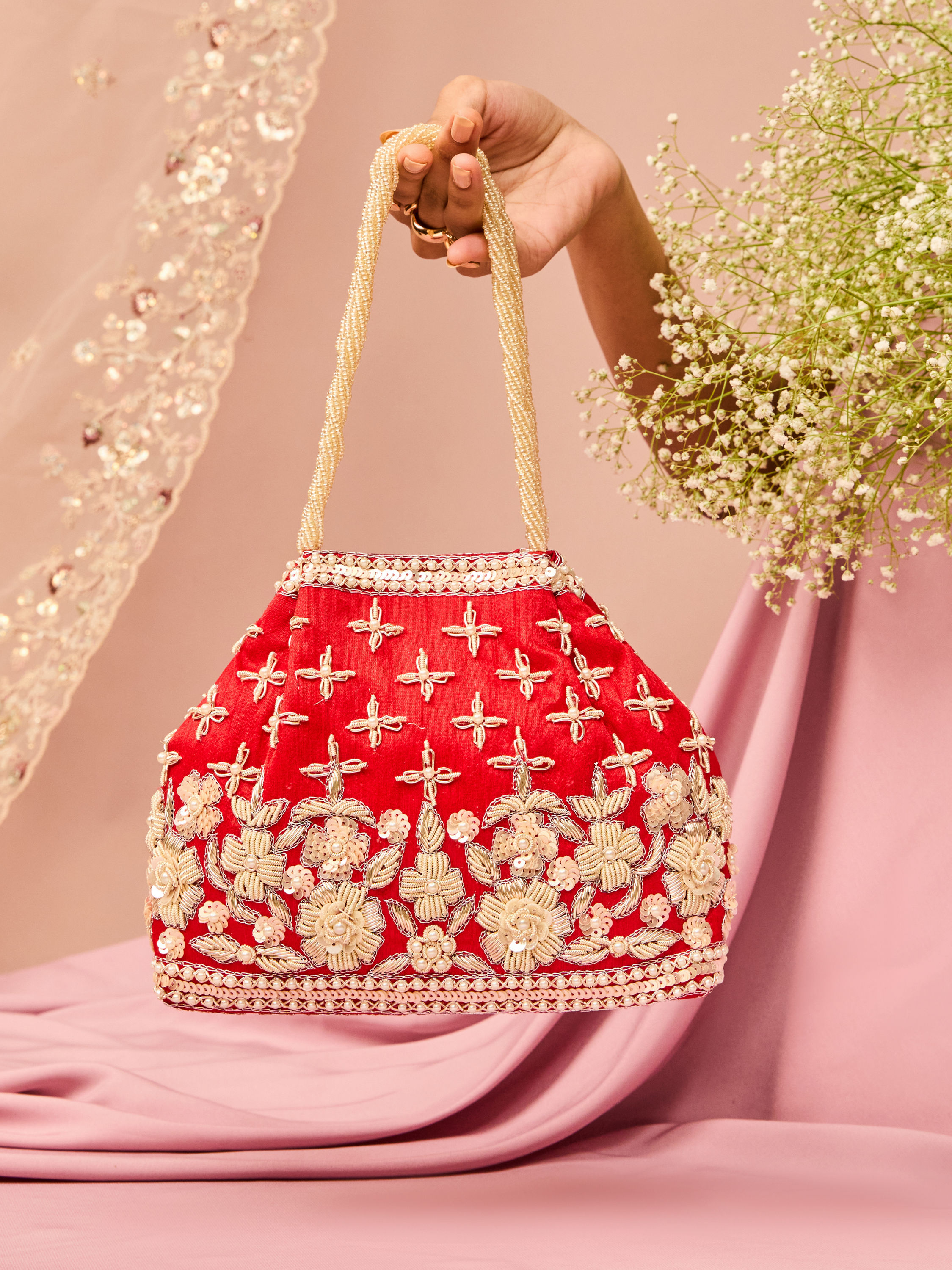Mohey Women Festive Red Bag