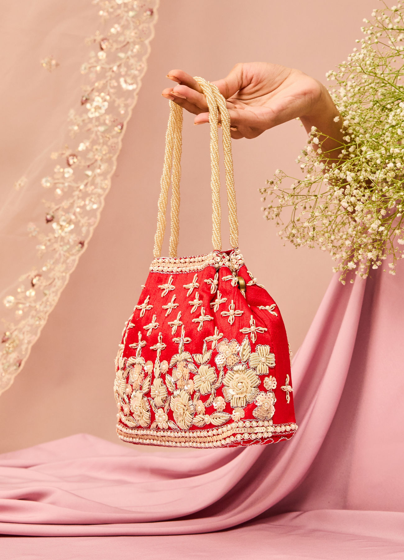 Mohey Women Festive Red Bag