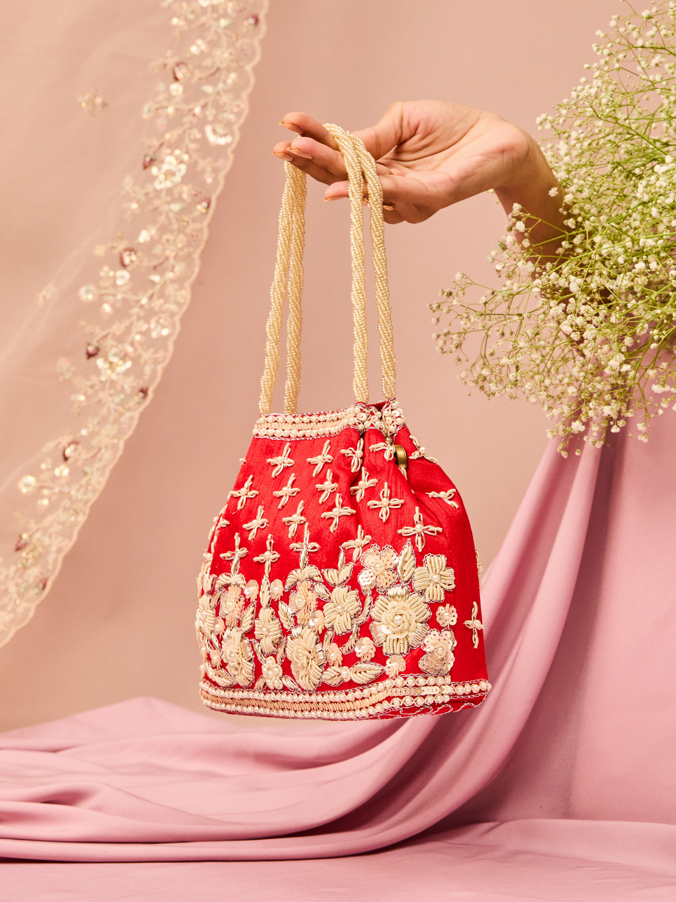 Mohey Women Festive Red Bag