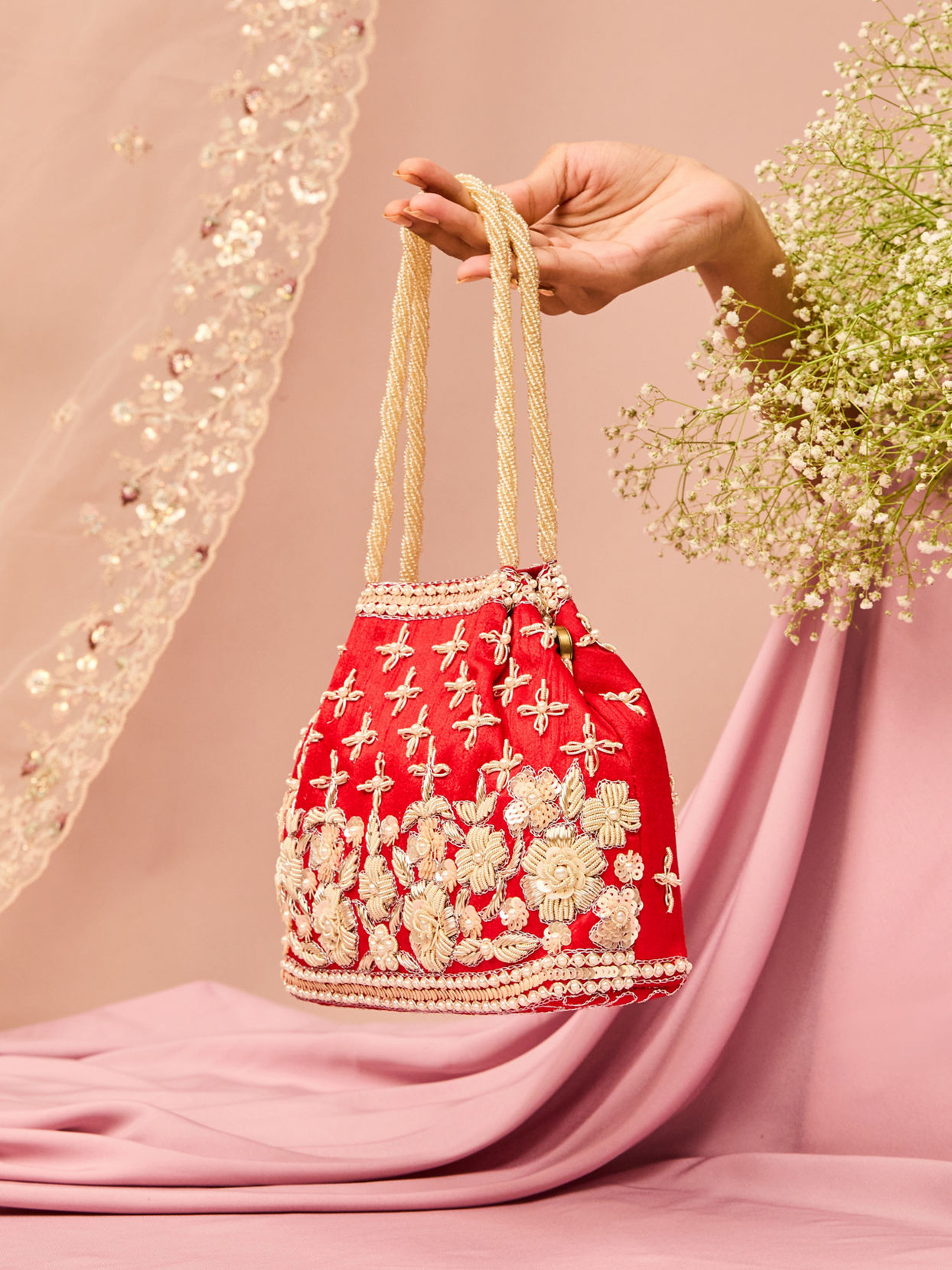 Mohey Women Festive Red Bag