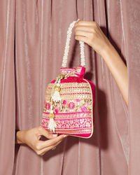 Mohey Women Elegant Pink Potli Bag