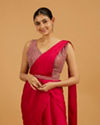 Mohey Women Ravishing Pink Pre Draped Saree