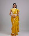 Sun-Kissed Yellow Georgette Pre Draped Saree