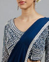 Mohey Women Indigo Blue Radiance Pre Draped Saree