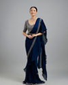 Mohey Women Indigo Blue Radiance Pre Draped Saree