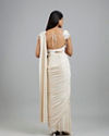 Mohey Women Exquisite Cream Pre Draped Saree