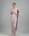 Purple Elegance Pre Draped Saree
