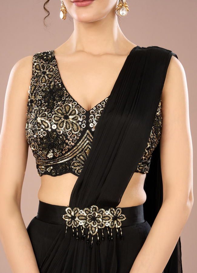 Mohey Women Ethereal Black Indo Western Ensemble