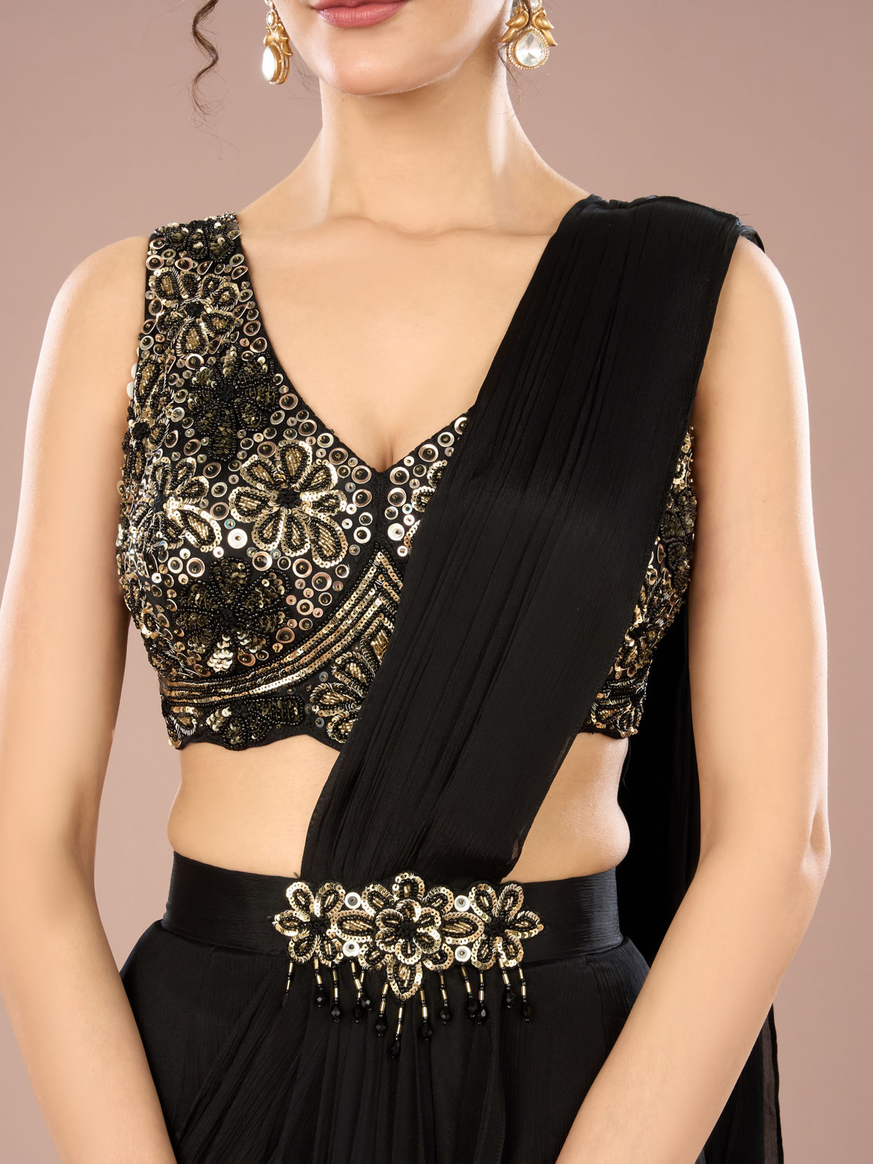 Mohey Women Ethereal Black Indo Western Ensemble
