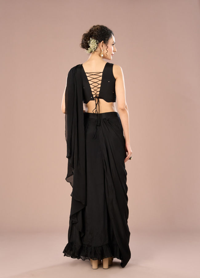 Mohey Women Ethereal Black Indo Western Ensemble