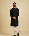 Manyavar Men Classic Black Kurta