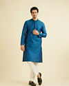 alt message - Manyavar Men Feroze Self Design Kurta Set image number 2