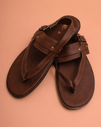 Manyavar Men Deep Mahogany Brown Sandals