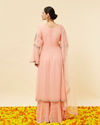 alt message - Mohey Women Pink Mirror Work Anarkali Suit image number 4