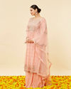 Mohey Women Pink Mirror Work Palazzo Suit