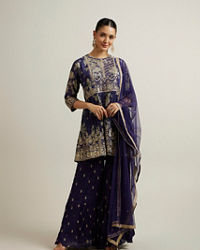 Mohey Women Lavish Purple Festival Sharara Suit