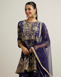 Mohey Women Lavish Purple Festival Sharara Suit