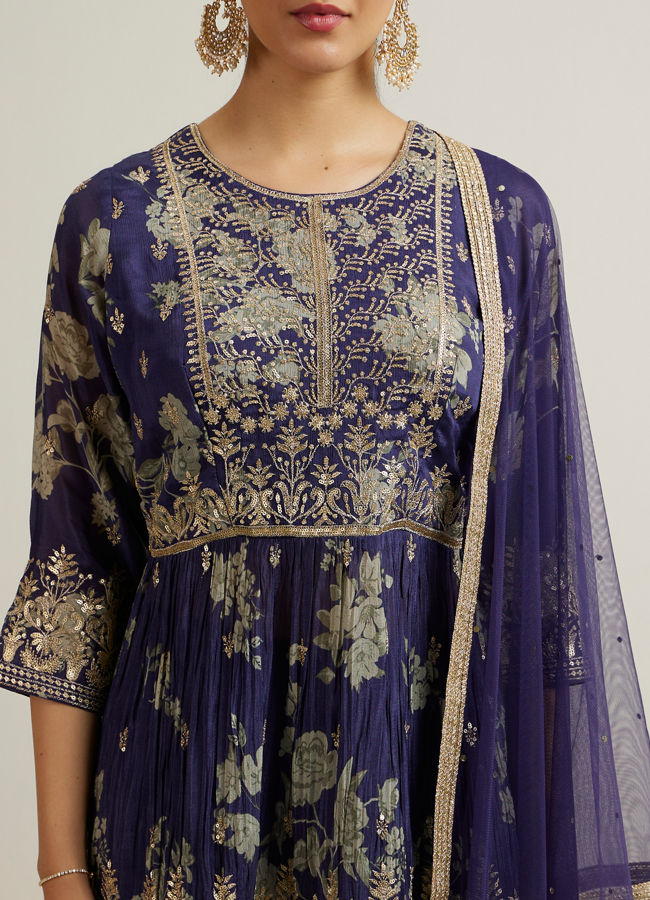Mohey Women Lavish Purple Festival Sharara Suit