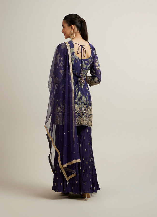 Mohey Women Lavish Purple Festival Sharara Suit