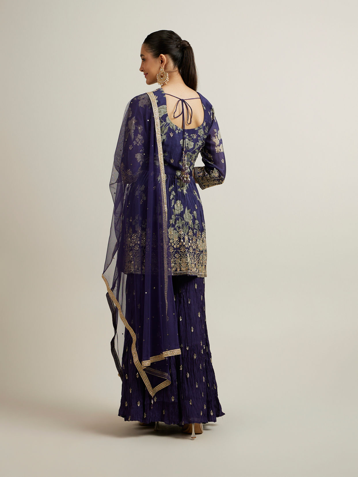 Mohey Women Lavish Purple Festival Sharara Suit
