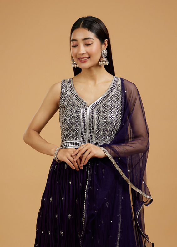 Mohey Women Purple Panache Anarkali Suit