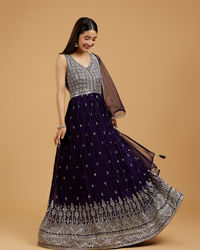 Mohey Women Purple Panache Anarkali Suit