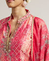 Mohey Women Bright Pink Sharara Suit Set with Mirror Work