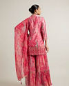 Mohey Women Bright Pink Sharara Suit Set with Mirror Work