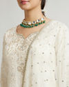 Mohey Women Elegant Cream Sharara Suits Ensemble