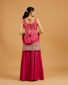 Mohey Women Hot Pink Bandhani Palazzo Suit with Floral Butas